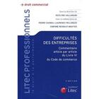 Couverture du livre « Difficultés des entreprises » de Jocelyne Vallansan aux éditions Lexisnexis