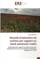 Couverture du livre « Densité d'adventice de surface par rapport au stock semencier viable ; évaluation par rapport au stock semencier viable dans le sol et aux itinéraires techniques appliqué sur le blé » de Rahali Abdelkrim aux éditions Editions Universitaires Europeennes