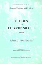 Couverture du livre « Études sur le XVIIIe siècle » de Groupe D'Etude Du Xv aux éditions Universite De Bruxelles