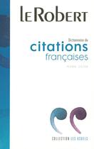 Couverture du livre « Dict De Citations Francaises » de  aux éditions Le Robert