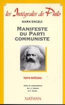 Couverture du livre « Int phil 12 manifeste part com » de Marx/Barrere/Huisman aux éditions Nathan