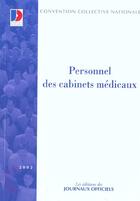 Couverture du livre « Personnel des cabinets medicaux » de  aux éditions Documentation Francaise