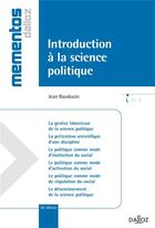 Couverture du livre « Introduction à la science politique (10e édition) » de Jean Baudouin aux éditions Dalloz
