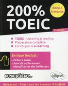 Couverture du livre « 200 % toeic - 2e edition » de Byrne/Dickinson aux éditions Ellipses