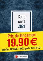 Couverture du livre « Code civil ; jaquette blue (édition 2021) » de Laurent Leveneur aux éditions Lexisnexis