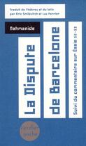 Couverture du livre « La dispute de Barcelone » de Nahmanide aux éditions Verdier