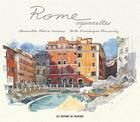 Couverture du livre « Rome ; aquarelles » de Dominique Fernandez et Fabrice Moireau aux éditions Pacifique
