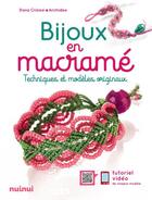 Couverture du livre « Bijoux en macramé » de Diana Crialesi aux éditions Nuinui