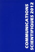 Couverture du livre « Communications scientifiques mapar 2012 » de  aux éditions Mapar