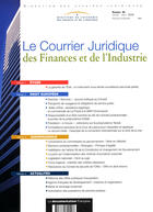 Couverture du livre « Courrier juridique des finances et de l'industrie n.40 ; juillet aout 06 » de  aux éditions Documentation Francaise