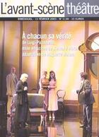 Couverture du livre « A Chacun sa Vérité » de Pirandello et Hatem aux éditions Avant-scene Theatre