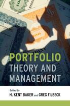 Couverture du livre « Portfolio Theory and Management » de H Kent Baker aux éditions Oxford University Press Usa