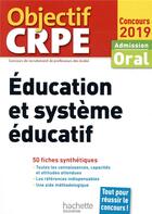 Couverture du livre « Crpe en fiches : education et systeme educatif 2019 » de Serge Herreman aux éditions Hachette Education