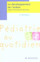 Couverture du livre « Developpement neuro psycho sensoriel de l'enfant » de  aux éditions Elsevier-masson