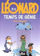 Couverture du livre « Léonard T.24 ; temps de génie » de Bob De Groot et Turk aux éditions Lombard