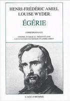 Couverture du livre « Egerie » de Amiel/Wyder aux éditions L'age D'homme