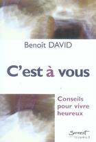 Couverture du livre « C'est à vous » de Benoit David aux éditions Jubile