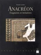 Couverture du livre « ANACREON FRAGMENTS ET IMITATIONS » de Pur aux éditions Pu De Rennes