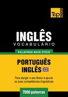 Couverture du livre « Vocabulário Português-Inglês britânico - 7000 palavras mais úteis » de Andrey Taranov aux éditions T&p Books