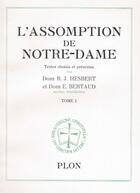 Couverture du livre « L'assomption de Notre-Dame » de Bertaud et Hesbert aux éditions Nel