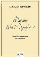 Couverture du livre « Allegretto de la 70 symphonie pour orgue » de Beethoven L Van aux éditions Delatour