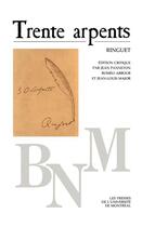 Couverture du livre « Trente arpents » de Ringuet aux éditions Pu De Montreal