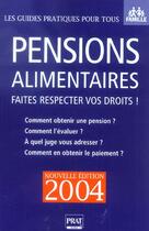 Couverture du livre « Pensions alimentaires (édition 2004) » de Emmanuele Vallas-Lenerz aux éditions Prat