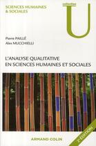 Couverture du livre « L'analyse qualitative en sciences humaines et sociales » de P Paille et A Mucchielli aux éditions Armand Colin