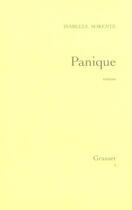 Couverture du livre « Panique » de Isabelle Sorente aux éditions Grasset Et Fasquelle
