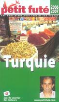 Couverture du livre « TURQUIE (2006-2007) (édition 2006/2007) » de Collectif Petit Fute aux éditions Le Petit Fute