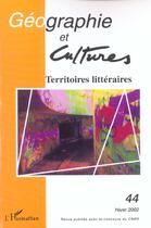 Couverture du livre « Territoires littéraires » de  aux éditions L'harmattan