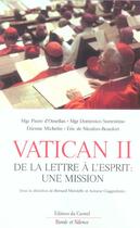 Couverture du livre « Vatican ii de l esprit a la lettre » de Etienne Michelin aux éditions Parole Et Silence