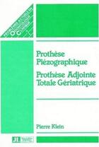 Couverture du livre « Prothese Piezographique » de Klein aux éditions John Libbey