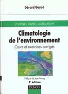 Couverture du livre « Climatologie De L'Environnement - 2eme Edition » de Guyot aux éditions Dunod