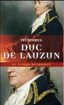 Couverture du livre « Mémoires » de Duc De Lauzun aux éditions Mercure De France