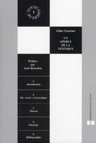 Couverture du livre « Un apercu de la textique » de Gilles Tronchet aux éditions Impressions Nouvelles