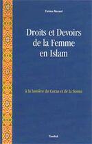 Couverture du livre « Droits et devoirs de la femme musulmane » de Fatima Naseef aux éditions Tawhid
