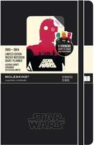 Couverture du livre « Agenda 18 mois Star Wars 2013-2014 semainier carnet grand format ; couverture rigide noire gravée » de Moleskine aux éditions Moleskine Papet