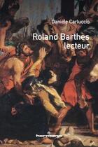 Couverture du livre « Roland Barthes lecteur » de Daniele Carluccio aux éditions Hermann