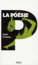 Couverture du livre « La poésie » de Alain Frontier aux éditions Belin