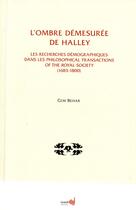 Couverture du livre « L'ombre demesurée de Halley » de Cem Behar aux éditions Ined