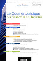 Couverture du livre « COURRIER JURIDIQUE DES FINANCES ET DE L'INDUSTRIE T.41 » de  aux éditions Documentation Francaise