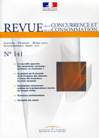 Couverture du livre « Revue de la concurrence et de la consommation n.141 ; janvier-mars 2005 » de  aux éditions Documentation Francaise