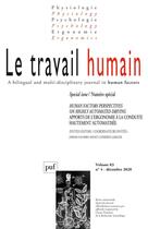 Couverture du livre « Le travail humain 2020-4, vol. 83, n.4 » de  aux éditions Puf