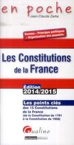 Couverture du livre « Les Constitutions de la France (2e édition) » de Jean-Claude Zarka aux éditions Gualino