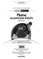 Couverture du livre « Plume ne pond pas d'oeufs - fichier cp » de  aux éditions Sedrap