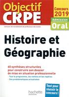 Couverture du livre « Crpe en fiches : histoire geographie 2019 » de Laurent Bonnet aux éditions Hachette Education
