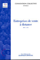 Couverture du livre « Entreprises de vente a distance 2006 n 3333 - etendue idcc : 2198 » de  aux éditions Direction Des Journaux Officiels
