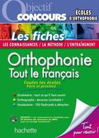 Couverture du livre « Concours orthophoniste ; fiches » de P Perrine aux éditions Hachette Education