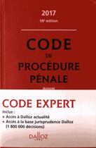 Couverture du livre « Codes pénal et procédure pénale (édition 2017) » de  aux éditions Dalloz